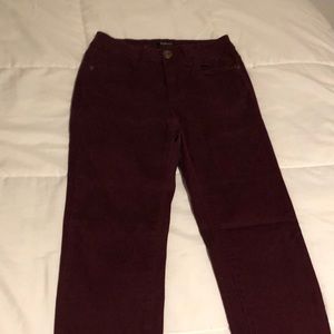 maroon jeans